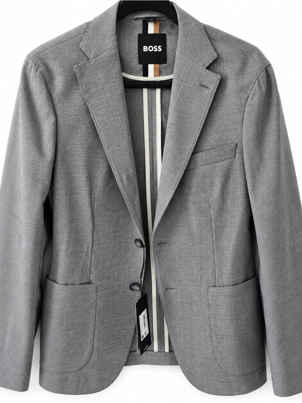 BOSS Men’s Textured Blazer – Gray – Size 36R – New With Tags